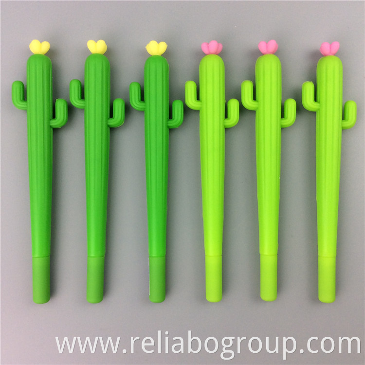 Wholesale Cactus Shaped Ballpoint Black 0.7 mm Gel Ink Roller Ball Pen for School Home Office